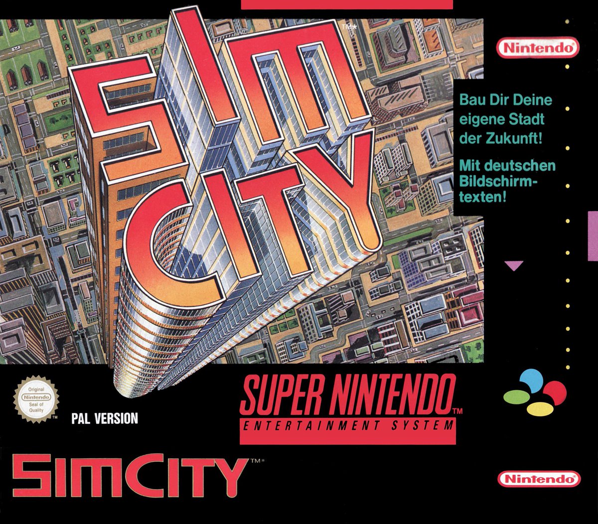 Simcity (SNES) Német nyelvű! Gyári dobozában, manual nincs