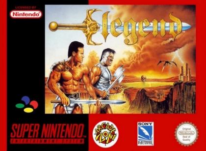 Legend (SNES) Cartridge, belső dobozában, manual, plasztik protektorban