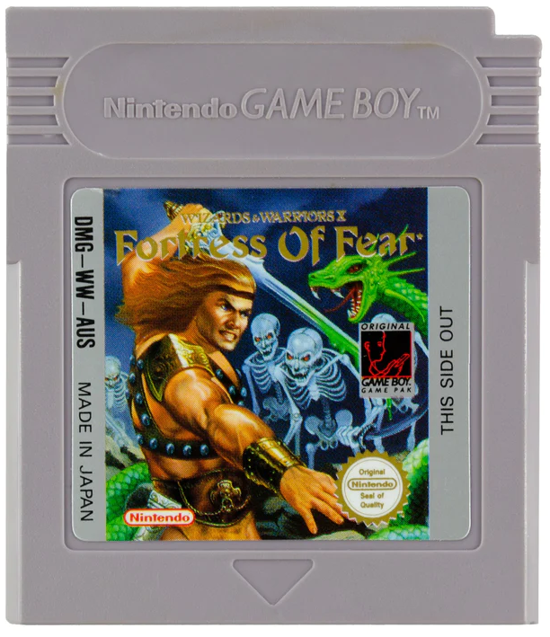 Wizard & Warriors X Fortess of Fear   (Game Boy)  DMG-WW-NOE (CTR)