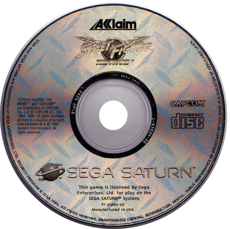 (SEGA SATURN) Street Fighter The Movie (Only Disc)