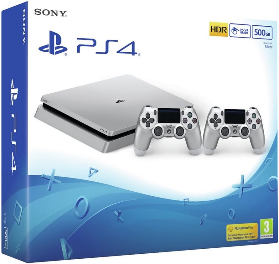 Sony Playstation 4 Slim 500GB Limited Silver (Saját szériaszám szerinti dobozában,1db ezüst kontrollerrel)